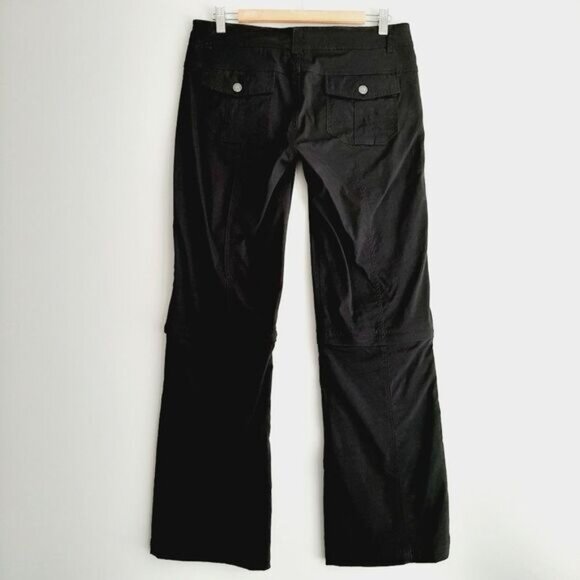 PRANA Monarch Hiking Utility Zip-Off Convertible Pants to Shorts Black Sz 6 - Picture 7 of 14